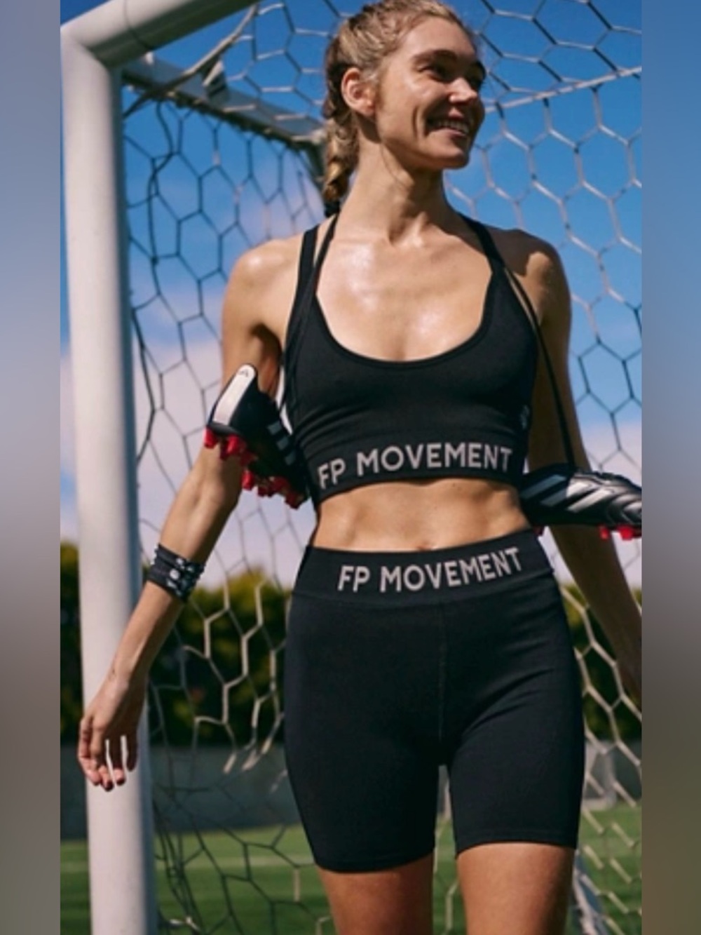 FREE PEOPLE MOVEMENT LONG HAUL LOGO SPORTS BRA M/L BNWT